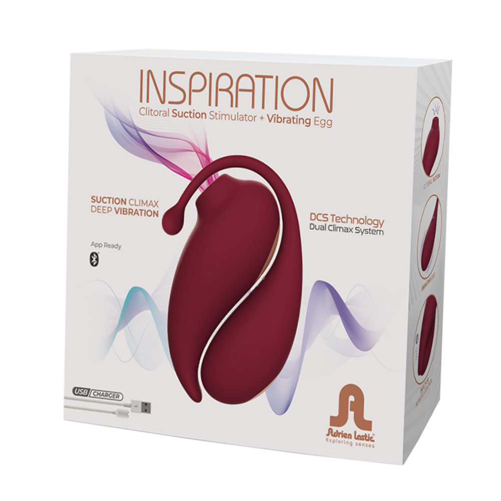 ADRIEN LASTIC INSPIRATION GIOCO DI COPPIA SUCCHIA CLITORIDE E VIBRATORE CONNESSIONE CON APP