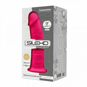 SilexD MODEL 2 - 9" PINK 220512 FALLO REALISTICO PENE ARTIFICIALE IN SILICONE MEMORY TERMOREATTIVO CM 23