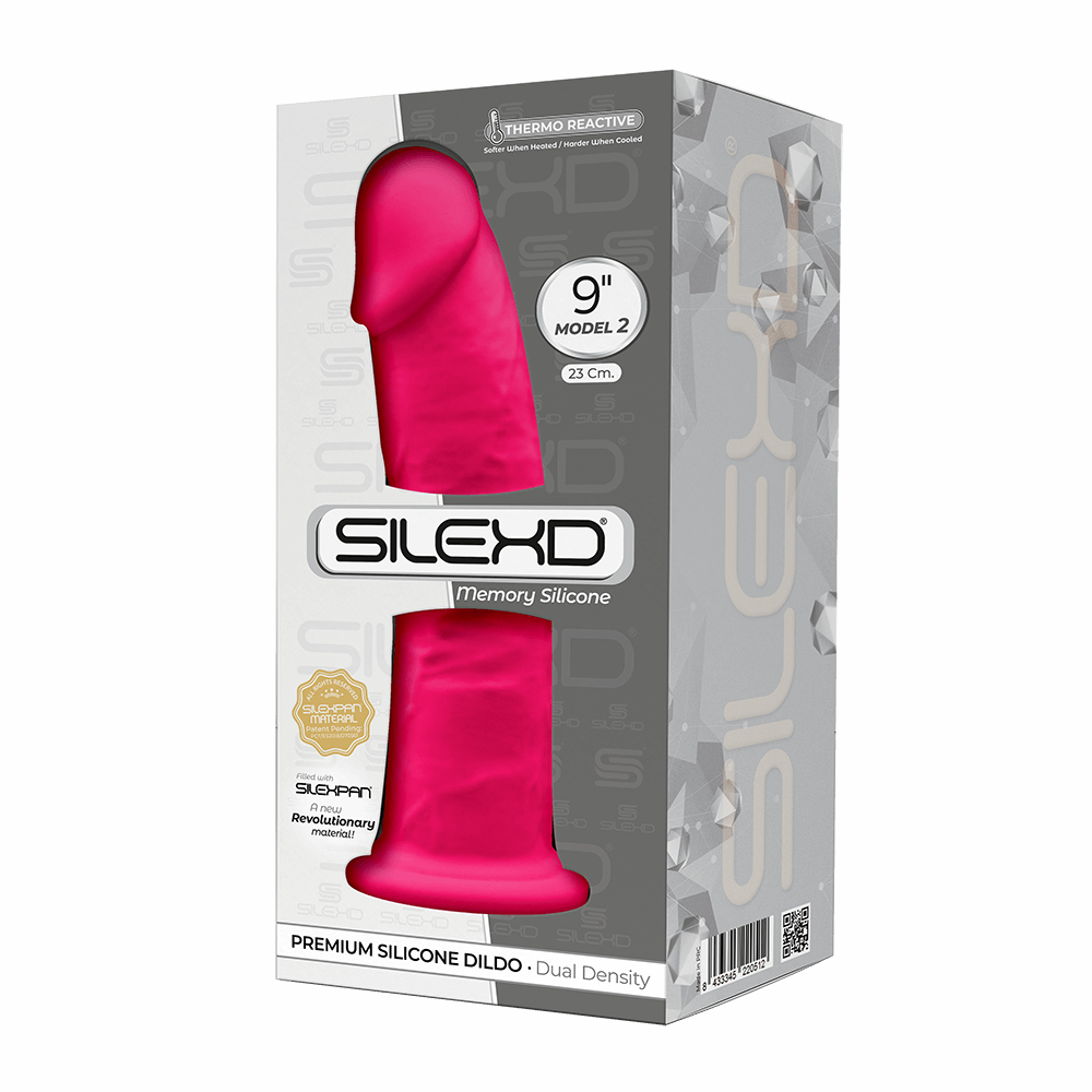 SilexD MODEL 2 - 9" PINK 220512 FALLO REALISTICO PENE ARTIFICIALE IN SILICONE MEMORY TERMOREATTIVO CM 23
