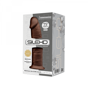 SilexD MODEL 2 - 7,5" BROWN 220680 FALLO REALISTICO PENE ARTIFICIALE IN SILICONE MEMORY TERMOREATTIVO CM 19
