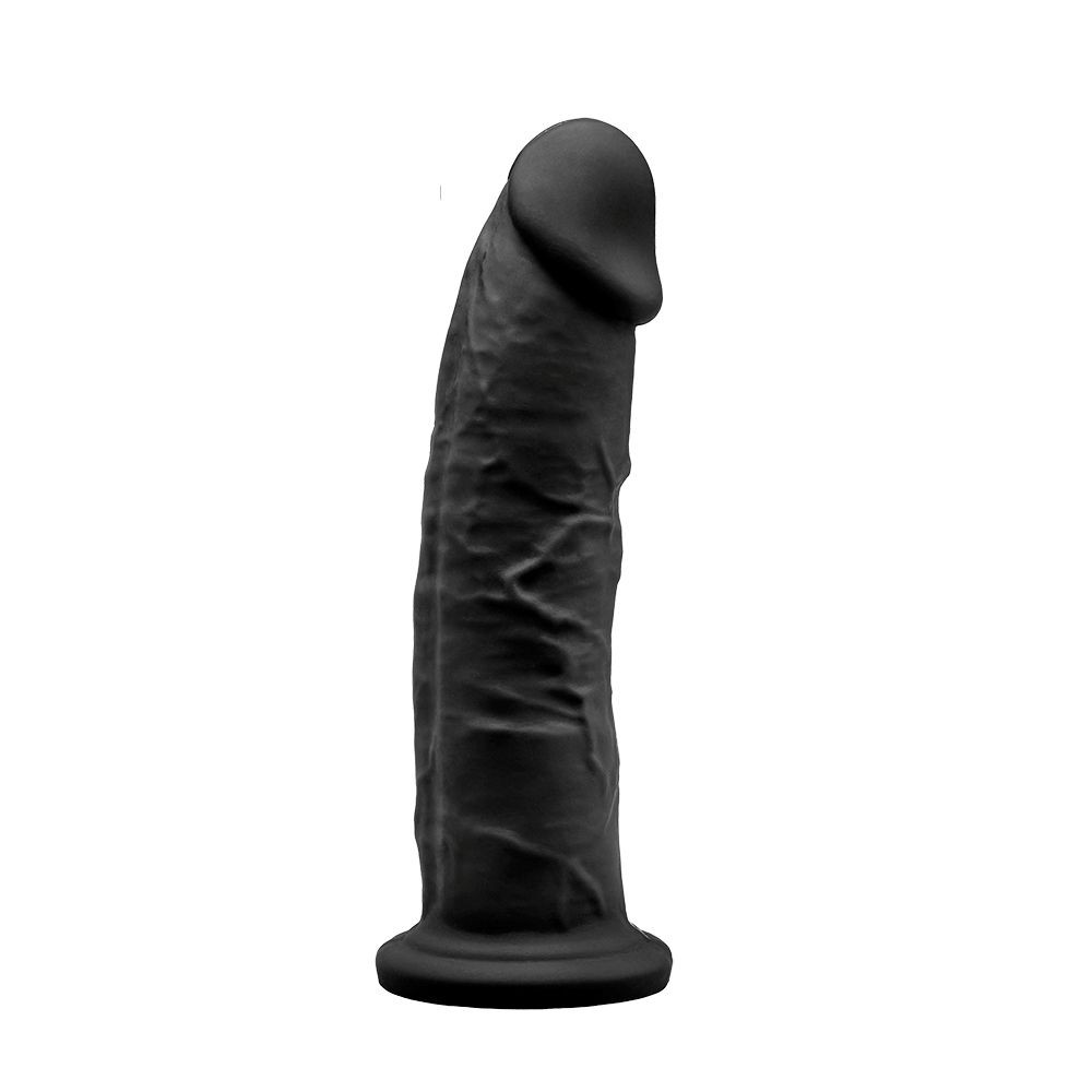 SilexD MODEL 2 - 7,5" BLACK 220697 FALLO REALISTICO PENE ARTIFICIALE IN SILICONE MEMORY TERMOREATTIVO CM 19