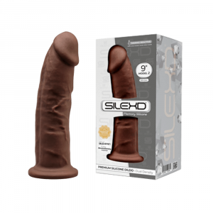SilexD MODEL 2 - 9" BROWN 220581 FALLO REALISTICO PENE ARTIFICIALE IN SILICONE MEMORY TERMOREATTIVO CM 23