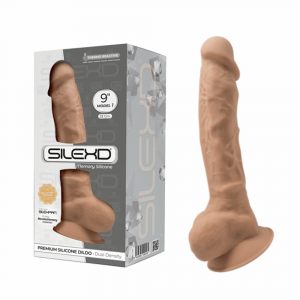 SilexD MODEL 1 - 9" CARAMEL 220161 FALLO REALISTICO PENE ARTIFICIALE IN SILICONE MEMORY TERMOREATTIVO CM 23