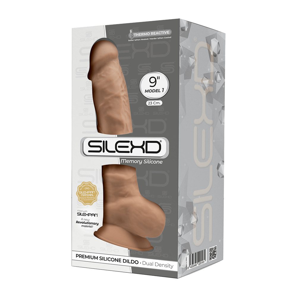 SilexD MODEL 1 - 9" CARAMEL 220161 FALLO REALISTICO PENE ARTIFICIALE IN SILICONE MEMORY TERMOREATTIVO CM 23
