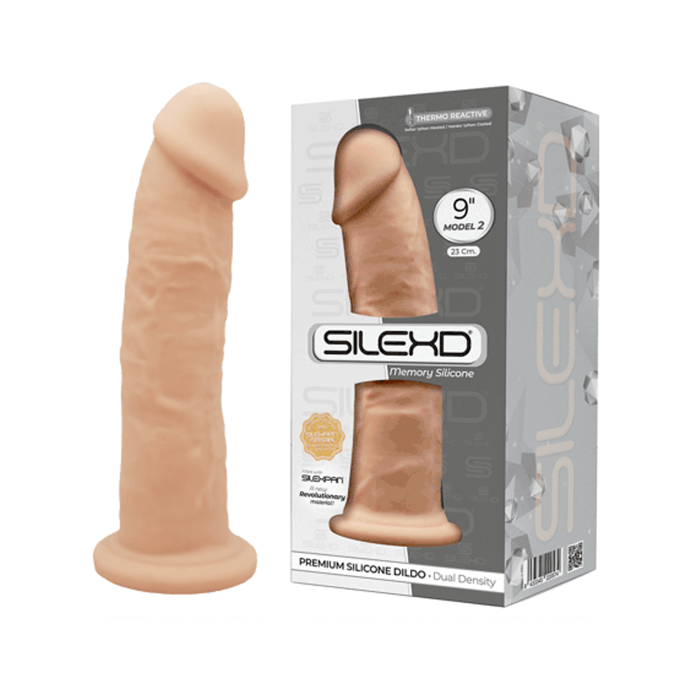 SilexD MODEL 2 - 9" CARAMEL 220574 FALLO REALISTICO PENE ARTIFICIALE IN SILICONE MEMORY TERMOREATTIVO CM 23