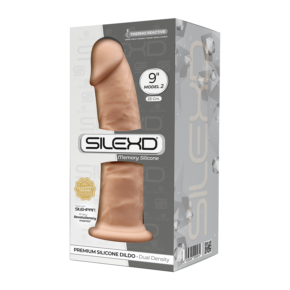 SilexD MODEL 2 - 9" CARAMEL 220574 FALLO REALISTICO PENE ARTIFICIALE IN SILICONE MEMORY TERMOREATTIVO CM 23