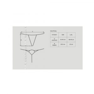 OBSESSIVE LUIZA WHITE TAGLIA S/M PERIZOMA BIANCO CON RICAMO POSTERIORE