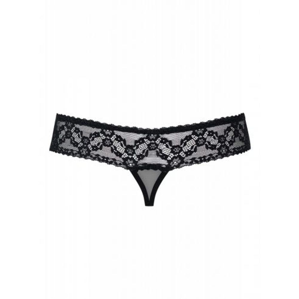 49-7207 837-THC-1 OBSESSIVE CROTCHLESS THONG S/M PERIZOMA NERO