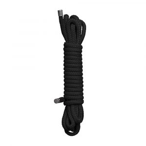 OU031BLK OUCH! CORDA DA BONDAGE INTRECCIATA NERA A 16 CAPI IN NYLON 10 M