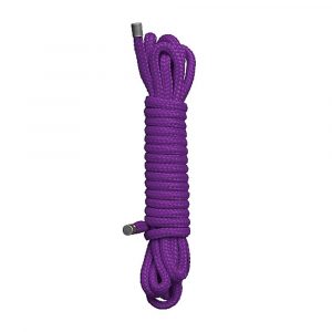 OU031PUR OUCH! CORDA DA BONDAGE INTRECCIATA VIOLA A 16 CAPI IN NYLON 10 M