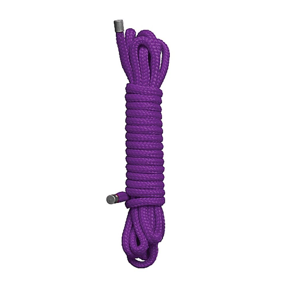 OU031PUR OUCH! CORDA DA BONDAGE INTRECCIATA VIOLA A 16 CAPI IN NYLON 10 M