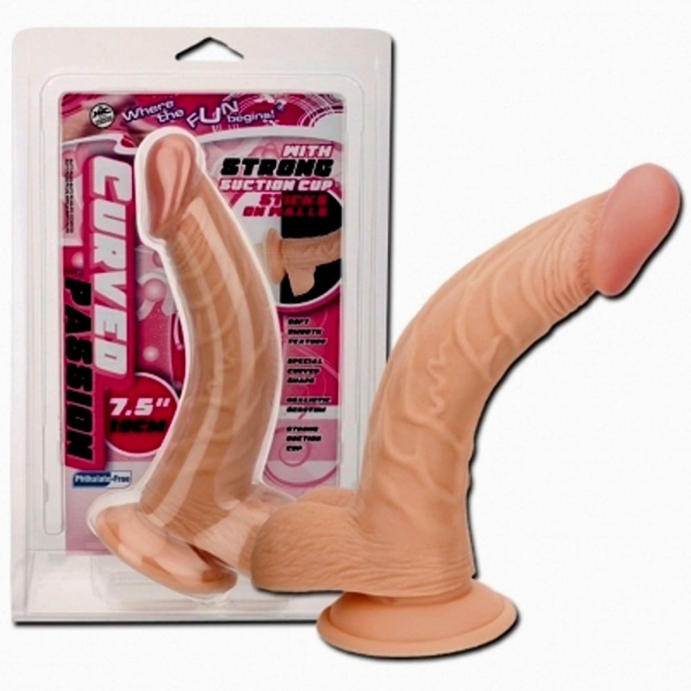 10113 CURVED PASSION DILDO CM 19 FALLO REALISTICO NON VIBRANTE COLOR CARNE