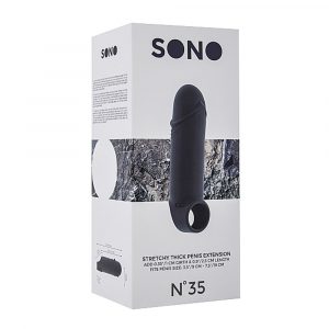 NO.35 - SON035GRY STRETCHY THICK PENIS EXTENSION &ndash; GREY