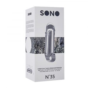 NO.35 - SON035TRA STRETCHY THICK PENIS EXTENSION &ndash; TRANSLUCENT