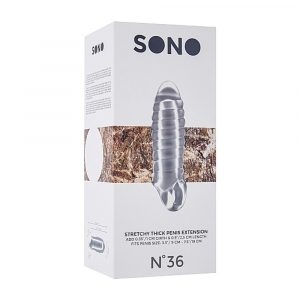 NO.36 - SON036TRA STRETCHY THICK PENIS EXTENSION &ndash; TRANSLUCENT