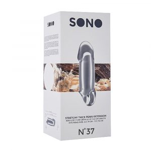 NO.37 - SON037TRA STRETCHY THICK PENIS EXTENSION &ndash; TRANSLUCENT
