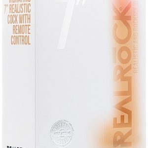 REA002SKN REALROCK VIBRATING REALISTIC COCK - 7" - WITH SCROTUM - SKIN