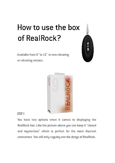 REA002SKN REALROCK VIBRATING REALISTIC COCK - 7" - WITH SCROTUM - SKIN