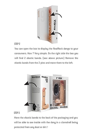 REA002SKN REALROCK VIBRATING REALISTIC COCK - 7" - WITH SCROTUM - SKIN