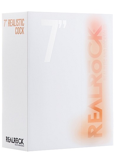 REA013SKN REALISTIC COCK - 7" - WITH SCROTUM - SKIN