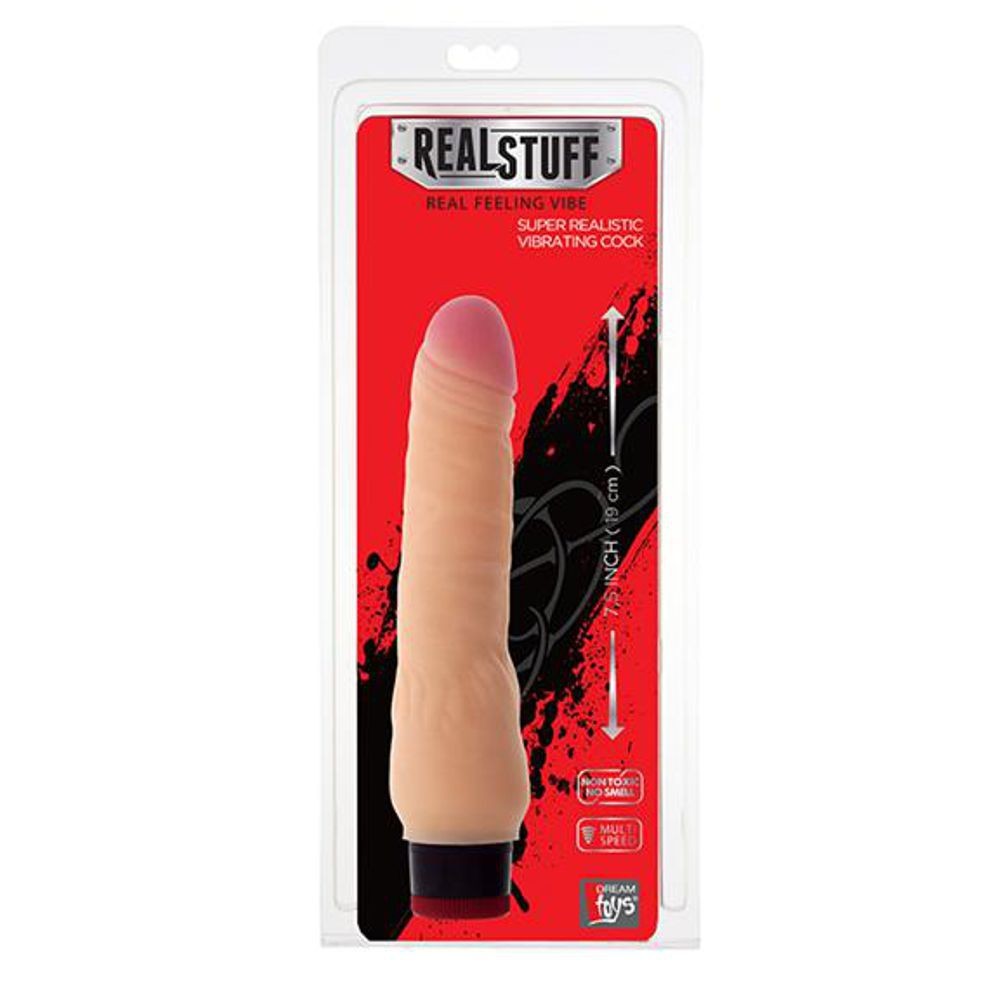 20628 REALSTUFF FALLO REALISTICO VIBRANTE CON VELOCITÀ REGOLABILE COLOR CARNE 8”