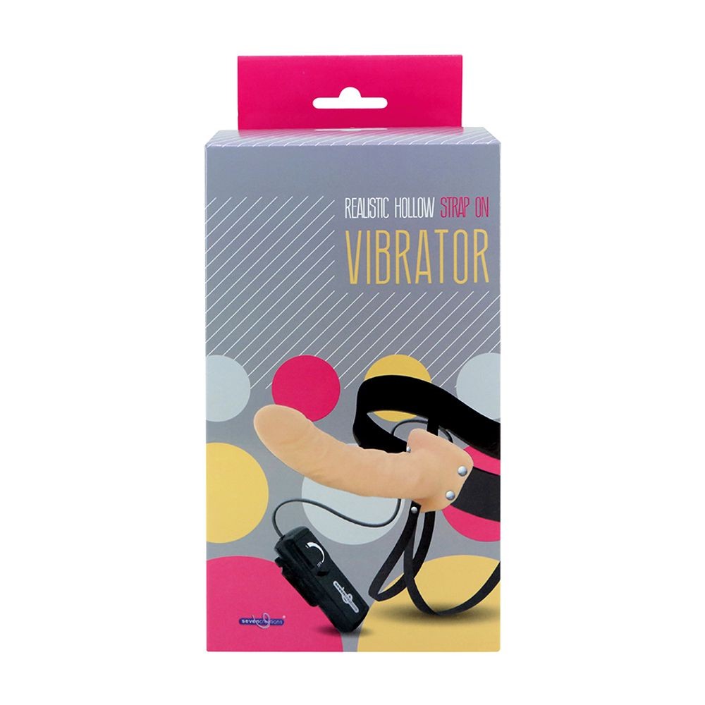 STRAP051 FALLO REALISTICO VIBRANTE INDOSSABILE STRAP ON COLOR CARNE CM 21