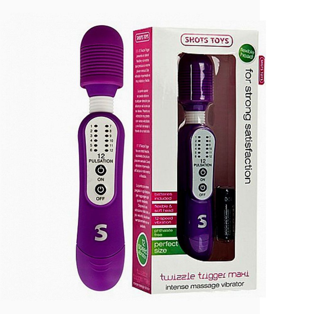 SHT046PUR TWIZZLE TRIGGER MAXI – PURPLE MASSAGGIATORE VIOLA 20 CM