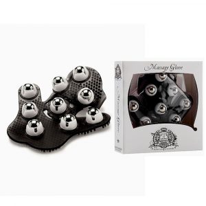 TOU072BLK MASSAGE GLOVE - BLACK GUANTO DA MASSAGGIO CON RULLI COLORE NERO