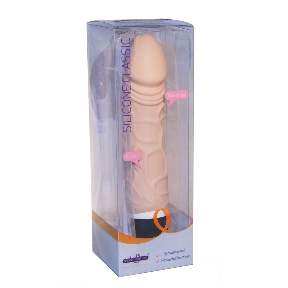 SEVEN CREATIONS CLASSIC FLESH – FALLO REALISTICO VIBRANTE IN SILICONE COLOR CARNE CM 19