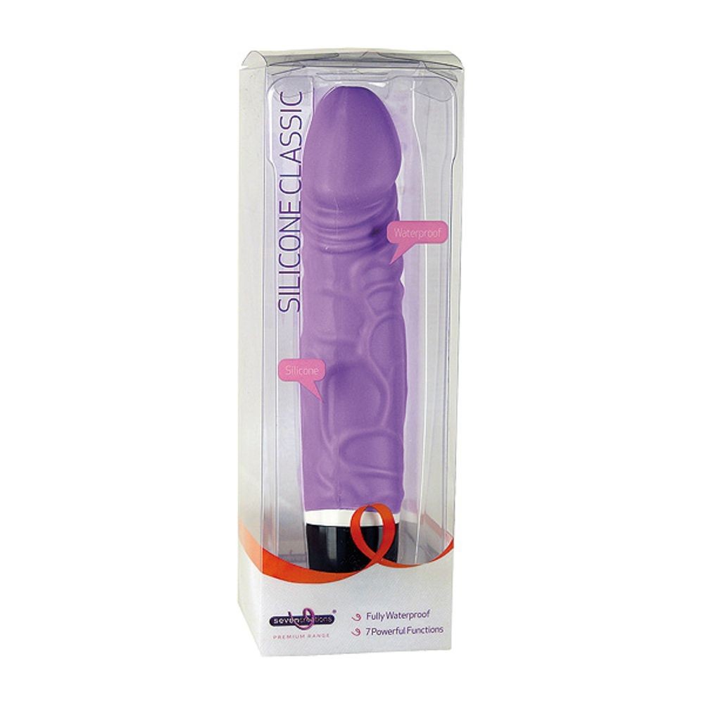 13287 SEVEN CREATIONS FALLO REALISTICO SILICONE 100% CLASSIC PURPLE CM 17 X 3