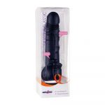 13289 SEVEN CREATIONS SILICONE 100% CLASSIC WITH STIMULATION BLACK CM 17 X 3
