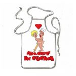 SEX3922C MAXI GREMBIULE IN TESSUTO HUMOR ‘C’ AMORE IN CUCINA