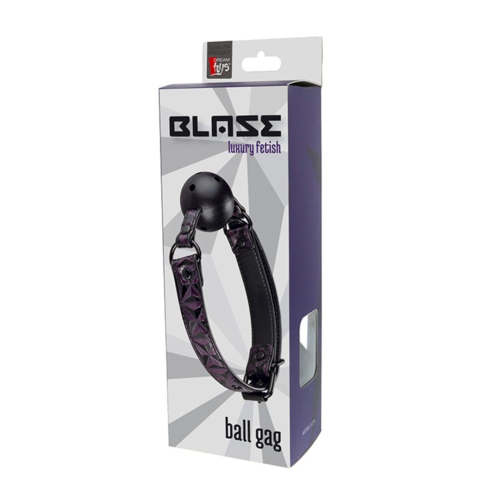 21274 BLAZE BALL GAG PURPLE PALLINA MORSO IN PLASTICA LISCIA E INSAPORE TRASPIRANTE