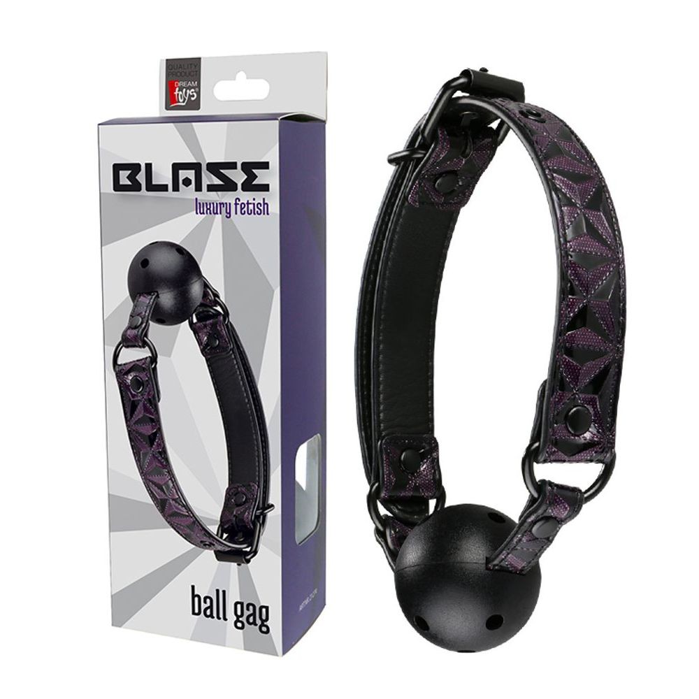 21274 BLAZE BALL GAG PURPLE PALLINA MORSO IN PLASTICA LISCIA E INSAPORE TRASPIRANTE