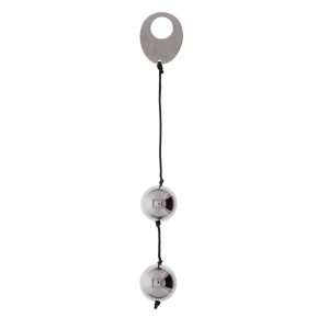 50902 DOMINO METALLIC BALLS - SILVER PALLINE VAGINALI IN METALLO ARGENTO CHIARO