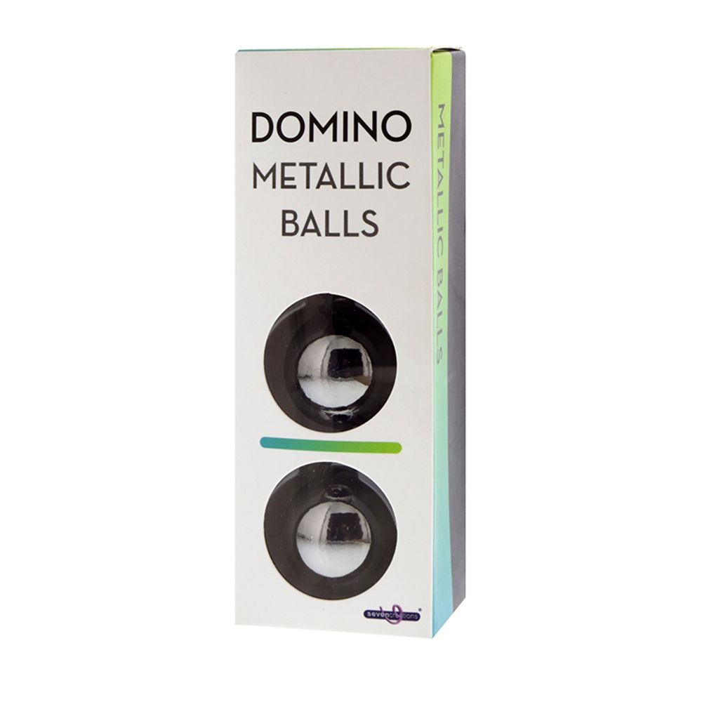 50902 DOMINO METALLIC BALLS - SILVER PALLINE VAGINALI IN METALLO ARGENTO CHIARO