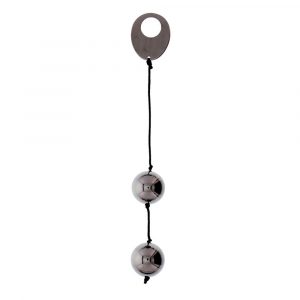 50903 DOMINO METALLIC BALLS -CHROME BLACK PALLINE VAGINALI IN METALLO ARGENTO SCURO