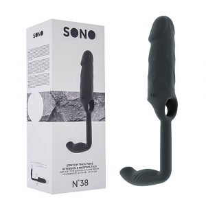 SON038GRY N.38 – STRETCHY PENIS EXTENSION AND PLUG – GREY