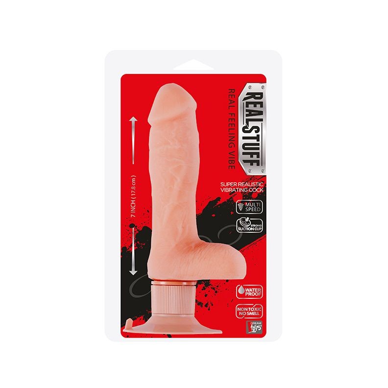 20935 REALSTUFF 7" VIBRATOR – FLESH