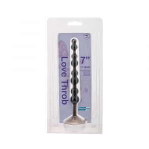 111574 LOVE THROB BLACK STIMOLATORE ANALE IN PVC-ABS NERO