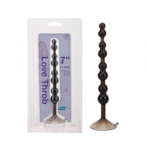 111574 LOVE THROB BLACK STIMOLATORE ANALE IN PVC-ABS NERO