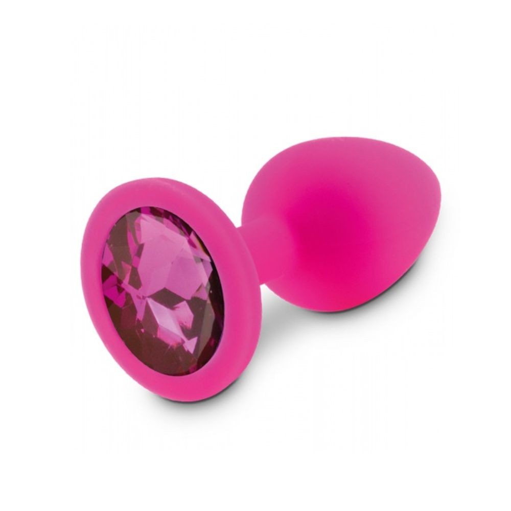 55078857 RELAXXXX SILICONE DIAMOND PLUG PINK/PINK SIZE S