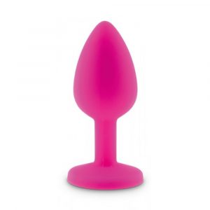 55078857 RELAXXXX SILICONE DIAMOND PLUG PINK/PINK SIZE S