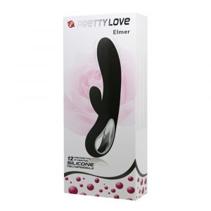 6021 PRETTY LOVE CONRAD ELMER BLACK VIBRATORE DI DESIGN 100% SILICONE COLORE NERO