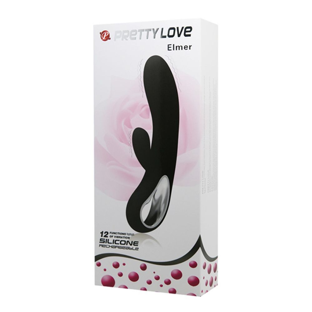 6021 PRETTY LOVE CONRAD ELMER BLACK VIBRATORE DI DESIGN 100% SILICONE COLORE NERO