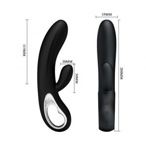 6021 PRETTY LOVE CONRAD ELMER BLACK VIBRATORE DI DESIGN 100% SILICONE COLORE NERO