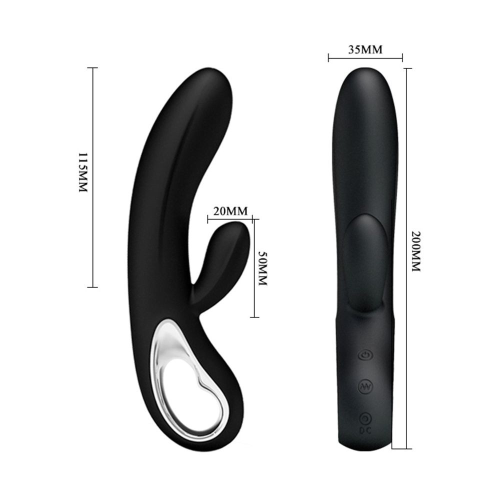 6021 PRETTY LOVE CONRAD ELMER BLACK VIBRATORE DI DESIGN 100% SILICONE COLORE NERO