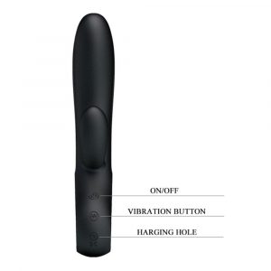 6021 PRETTY LOVE CONRAD ELMER BLACK VIBRATORE DI DESIGN 100% SILICONE COLORE NERO