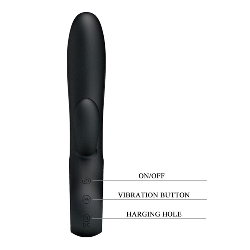 6021 PRETTY LOVE CONRAD ELMER BLACK VIBRATORE DI DESIGN 100% SILICONE COLORE NERO