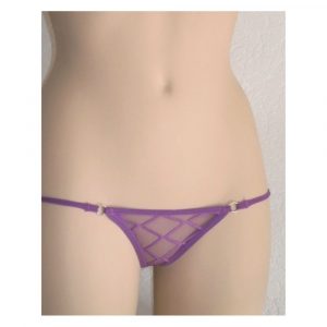 KK02 INTIMO DONNA SLIP PERIZOMA VIOLA